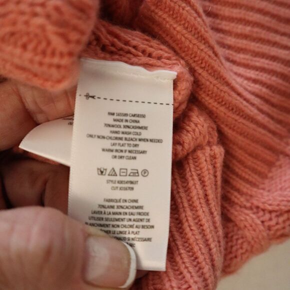 Joie K0014YB63T Women Sz L Pink Roland Wool/Cashmere Blend Crew Neck Sweater - Picture 7 of 8